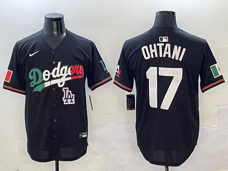 Men Los Angeles Dodgers #17 Ohtani Black Mexico Nike 2025 MLB Jersey style 20->los angeles dodgers->MLB Jersey
